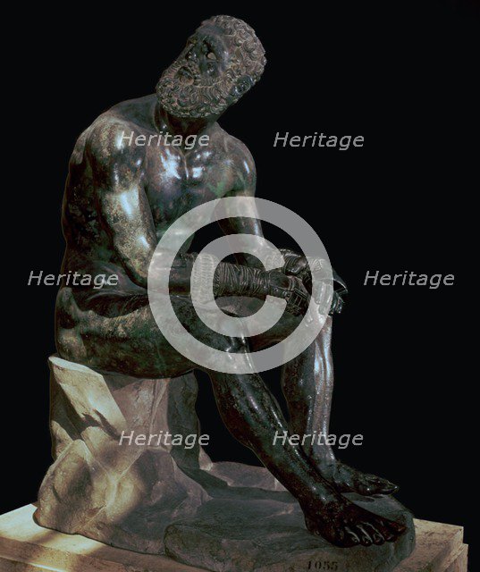 Bronze statue of a boxer. Artist: Unknown