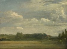East Bergholt Common, View Toward The Rectory, 1813. Creator: John Constable.