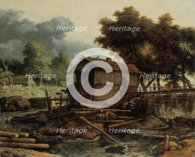 Landscape with Sawmill, c1660. Creator: Allart van Everdingen.