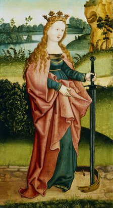 'St Catherine of Alexandria', c1500. Artist: Unknown