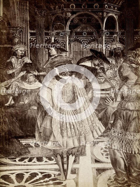 Hospital of Santa Maria della Scala, Siena: Celestino III grants control of the..., (19th century?). Creator: Fotografia Lombardi Siena.