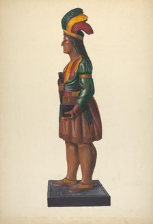 Cigar Store Indian, c. 1937. Creator: Richard F. Smith.