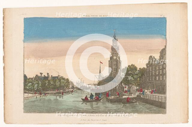 View of Montelbaan tower and the Oudeschans in Amsterdam, 1700-1799. Creator: Anon.