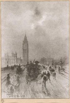The Victoria Clock Tower London, 1892. Creator: Felix Hilaire Buhot.