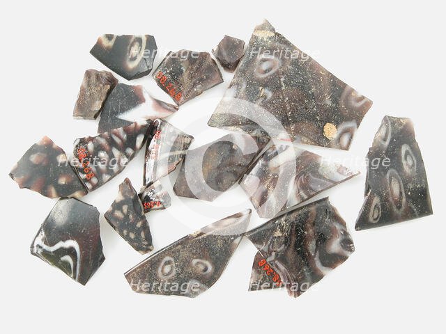 Glass Fragments from a Vessel, Coptic, 4th-early 5th century. Creator: Unknown.
