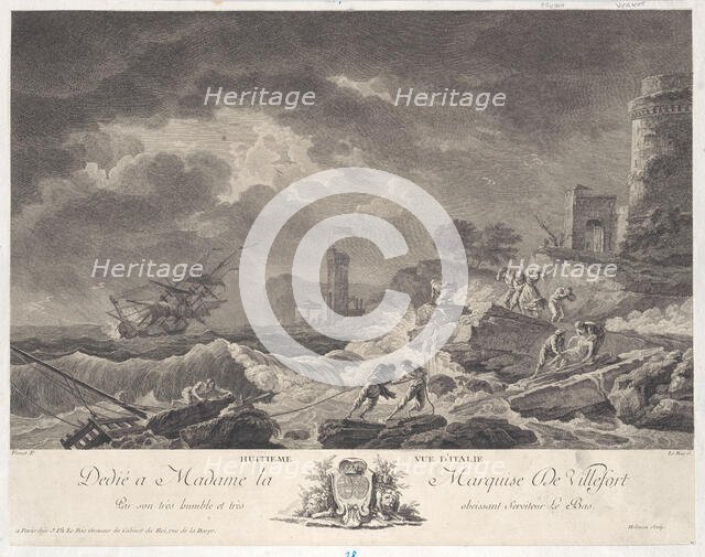 Eighth View of Italy, ca. 1770. Creator: Isidore-Stanislas Helman.