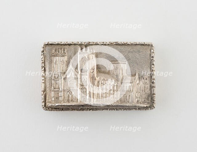 Vinaigrette with View of Eley Cathedral, Birmingham, 1839/40. Creator: Taylor and Perry.