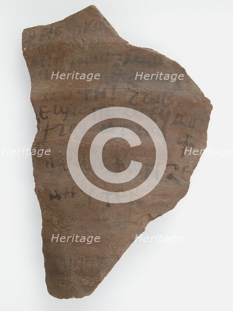 Ostrakon, Coptic, 7th century. Creator: Unknown.