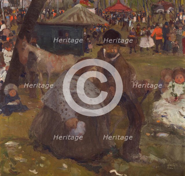 Pentecost Holiday Fair near Cracow, 1906. Creator: Witold Wojtkiewicz.