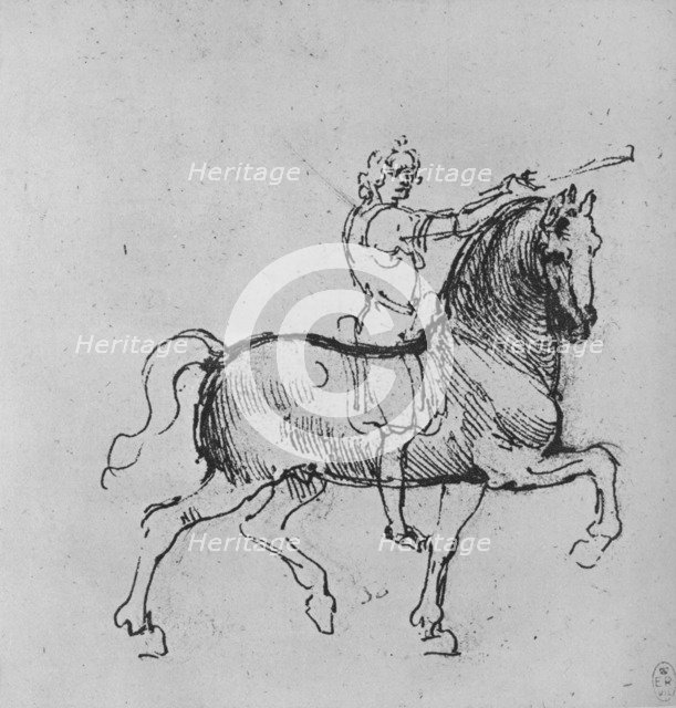 'Study of a Horseman', c1480 (1945). Artist: Leonardo da Vinci.