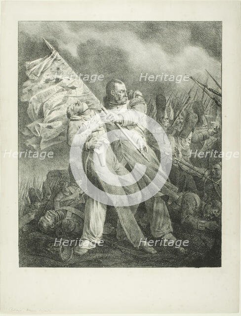 The Wounded Standard-Bearer, 1823–35. Creator: Hippolyte Bellangé.