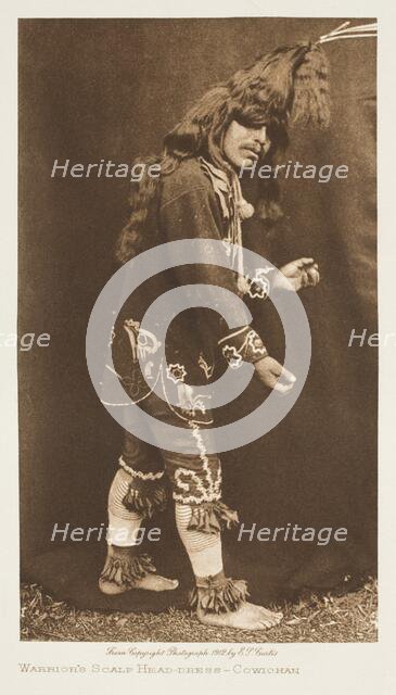 Warrior's Scalp Head-Dress-Cowichan, 1912. Creator: Edward Sheriff Curtis.