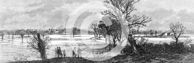 The Hunting Disaster in Yorkshire:...view of the Ure in flood, where the accident happened, 1869. Creator: Unknown.