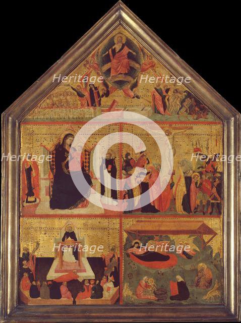 The Last Judgment; The Virgin and Child with a Bishop-Saint and Saint Peter Martyr..., ca. 1325. Creator: Master of the Dominican Effigies.