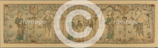 Crucifixion flanked by Saints, British, ca. 1270 (probably before 1272). Creator: Unknown.