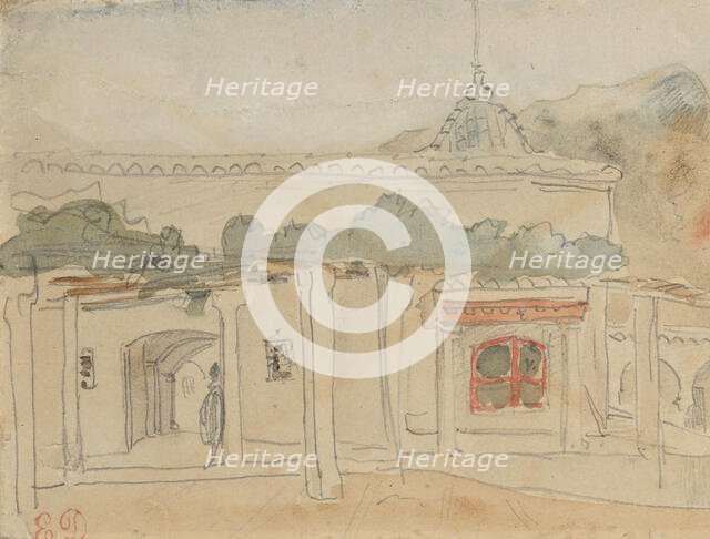 Figure in a Doorway, 1832. Creator: Eugene Delacroix.