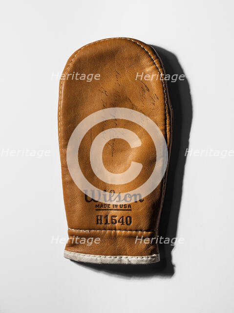 Training boxing glove signed by Cassius Clay, 1964. Creator: Wilson Sporting Goods Co..