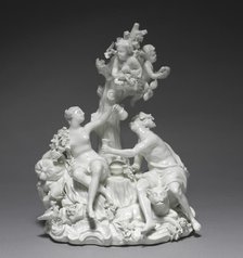 Bacchus and Venus, c. 1755. Creator: Tournay Factory (Belgian); Friedrich Elias I Meyer (German, 1723-1785), after a design by.