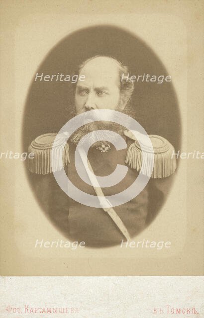 Aleksandr Yagodkin, half-length portrait, facing slightly left, between 1880 and 1886. Creator: Unknown.