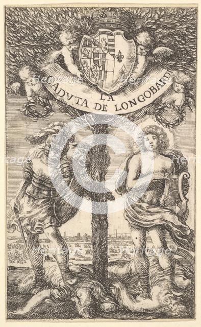 Frontispiece for 'The Fall of Longobardi' (La Caduta de' Longobardi), poems by Sigismond B..., 1656. Creator: Stefano della Bella.