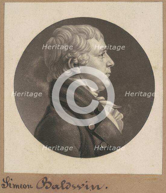 Simeon Baldwin, 1807. Creator: Charles Balthazar Julien Févret de Saint-Mémin.