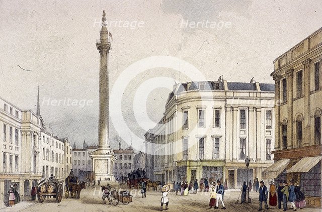 Monument, London, c1855. Artist: Thomas Colman Dibdin