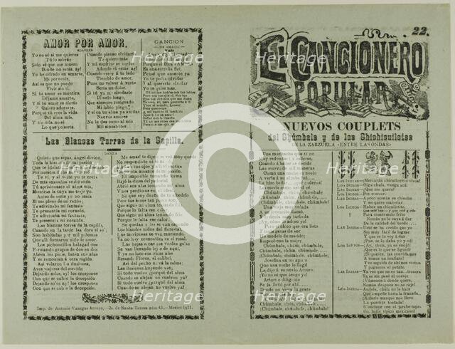 El cancionero popular, no. 22 (The Popular Songbook, No. 22), n.d. Creator: Unknown.