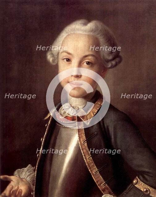 Portrait of Count Nikolai Petrovich Sheremetev as Child, 1750s. Artist: Argunov, Ivan Petrovich (1729-1802)