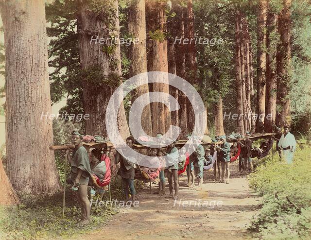Kago Travelling Chair, 1870s-1890s. Creator: Kusakabe Kimbei.