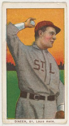 Dineen, St. Louis, American League, from the White Border series (T206) for the America..., 1909-11. Creator: American Tobacco Company.