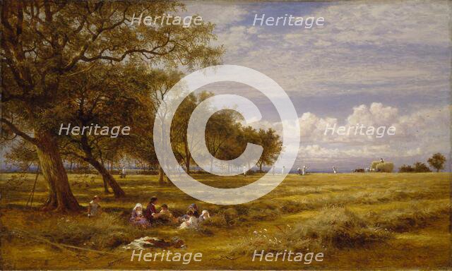 An English Hayfield, 1878. Creator: Benjamin Williams Leader.