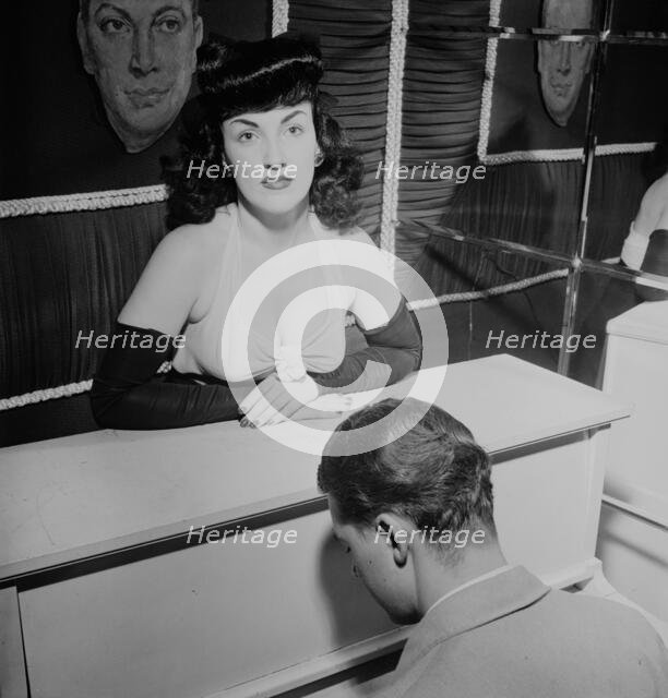Portrait of Vivien Garry and Teddy Kaye, Dixon's, New York, N.Y., ca. May 1947. Creator: William Paul Gottlieb.