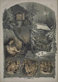 Christmas fortune telling, 1862. Creator: Timm, Wassili (George Wilhelm) (1820-1895).