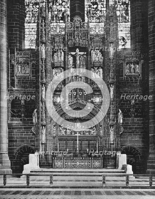 Interior of Liverpool Cathedral, 1924-1926.Artist: Stewart Bale
