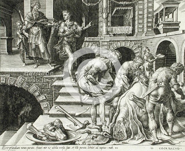 The Preparation of the Banquet and the King Sending out His Servants to Invite Guests, 1559. Creator: Dirck Volkertsen Coornhert.