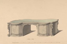 Design for Library Table, 1835-1900. Creator: Robert William Hume.