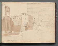 Album with Views of Rome and Surroundings, Landscape Studies, page 11a: "Porta Maggiore". Creator: Franz Johann Heinrich Nadorp (German, 1794-1876).