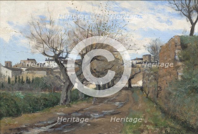 A Street in Fréjus, 1878. Creator: Knut Axel Lindman.