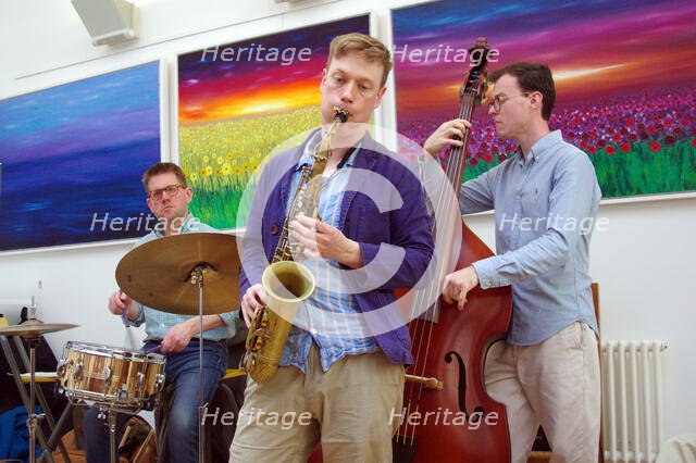 Sam Braysher Quartet, Clocktower Cafe Jazz Club, Croydon, London, March 2025. Creator: Brian O'Connor.