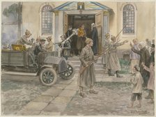 Requisition of the church treasures in Petrograd 5th May 1922 (from the series of watercolors Russia Artist: Vladimirov, Ivan Alexeyevich (1869-1947)