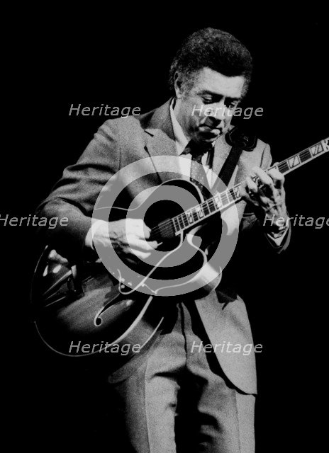Kenny Burrell, American jazz guitarist, Dominion, London, 1985.   Artist: Brian O'Connor.