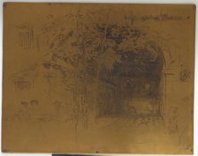 Cancelled Printing Plate for The Traghetto, No. 2, 1879-1880. Creator: James Abbott McNeill Whistler.