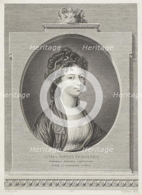Maria Sophia Friederica, 1800. Creator: Johan Frederik Clemens.