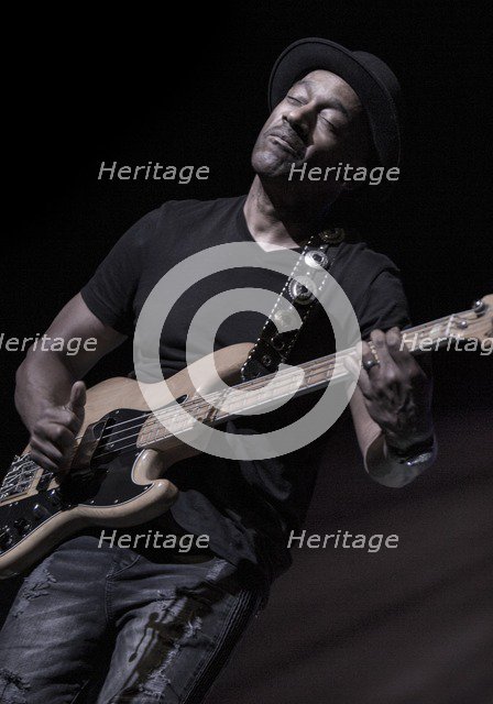 Marcus Miller, 2017. Artist: Alan John Ainsworth.