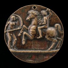 Warrior and Horseman Fighting, late 15th - early 16th century. Creator: Pseudo Melioli.