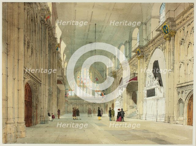 The Guildhall, plate 25 from Original Views of London as It Is, 1842. Creator: Thomas Shotter Boys.