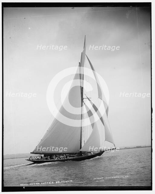 British cutter Britannia, between 1880 and 1899. Creator: Henry Greenwood Peabody.