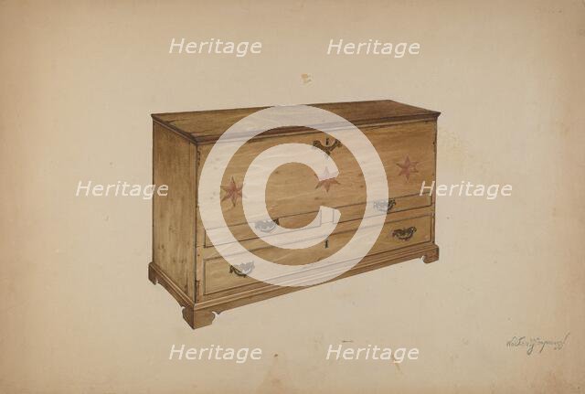 Chest with Drawers, c. 1939. Creator: Walter G. Capuozzo.