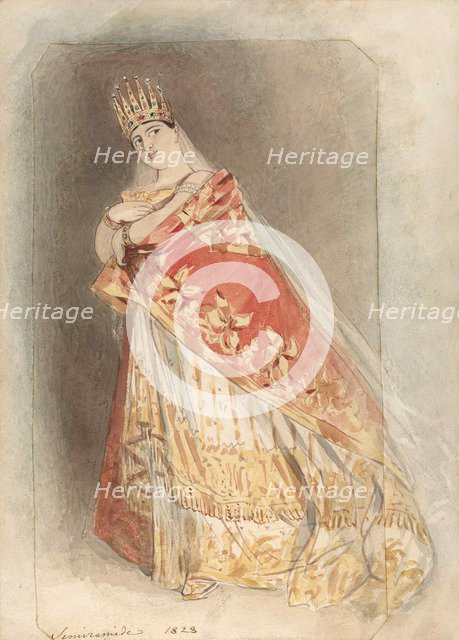 Giuditta Pasta (1798-1865) as Semiramide in the Opera by Gioachino Rossini , 1828.