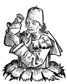Antonius de Monte Ulmi (fl1384-1390), Italian physician, necromancer, magician and astrologer, 1493. Artist: Unknown